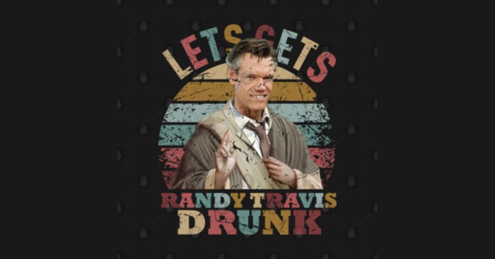 Randy travis drinks cold beer