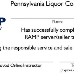 Ramp certification training pennsylvania server seller servers hired bartenders required august state after