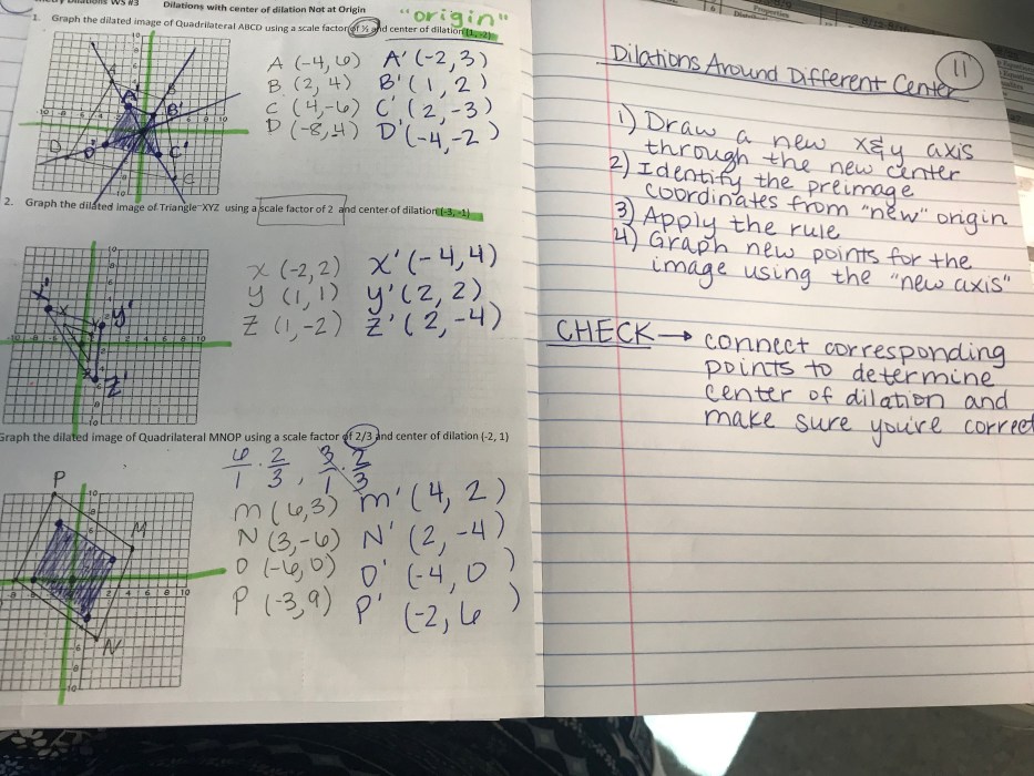 Geometry unit 1 transformations answer key