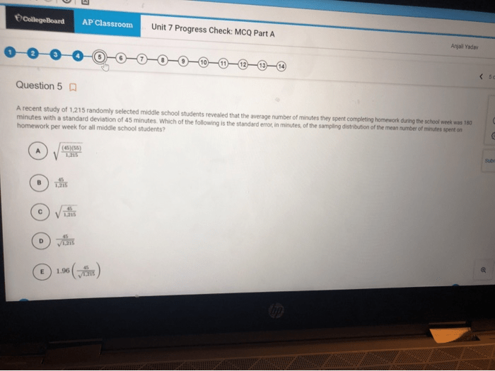 Unit 6 progress check mcq part a calc bc