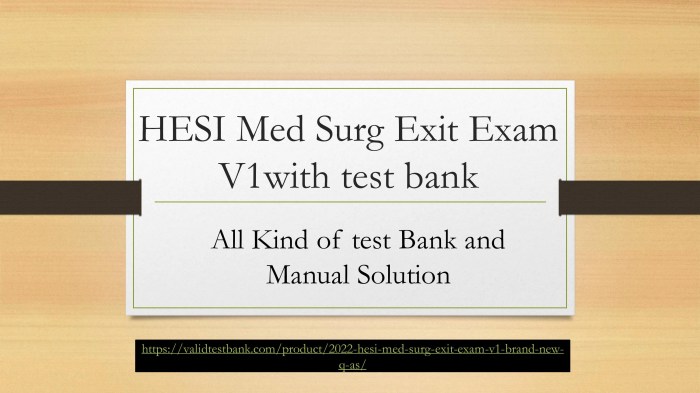 Evolve hesi med surg test bank